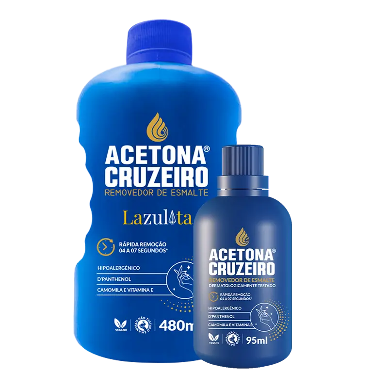 Acetona Cruzeiro 480ml e 95ml